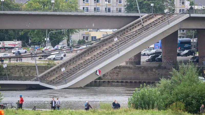 В Германии расследуют частичное обрушение бетонного моста